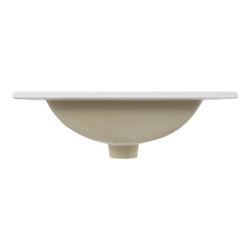 Ancillary 3-Hole 20 in. W x 18.25 in. D Classic Contemporary Rectangular Ceramic Single Sink Basin Vanity Top - JONATHAN Y